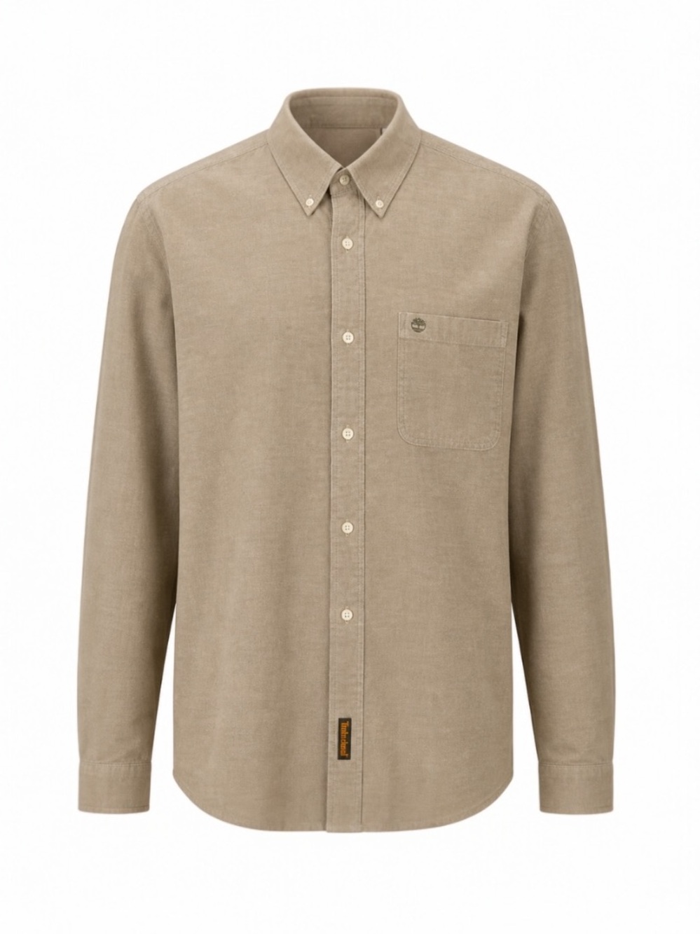 Timberland Men’s XL Beige Button Down Shirt 100% Cotton Classic Fit